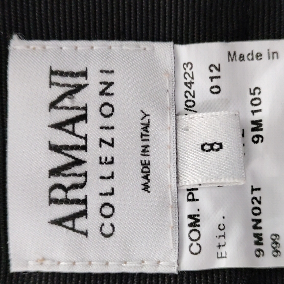 10W04 FINAL PRICE Armani Collezioni black mostly wool skirt 44 / 8 - Picture 7 of 9